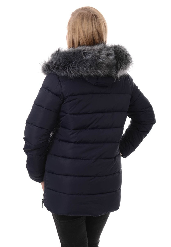 Damska Zimowa Ortalionowa Kurtka Hanna Granatowa