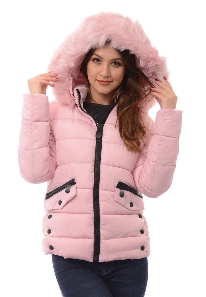 Damska Zimowa Kurtka Ortalionowa Sonia Różowa
