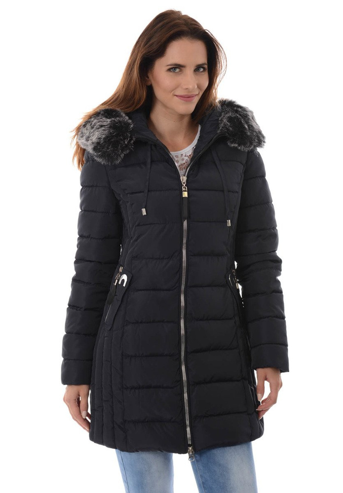 Damska Zimowa Kurtka Ortalionowa Granatowa