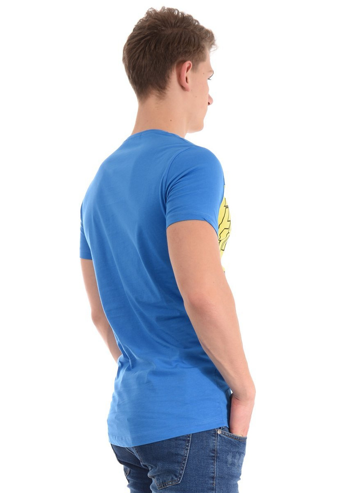 Męska Koszulka T-Shirt Nadruk Niebieska