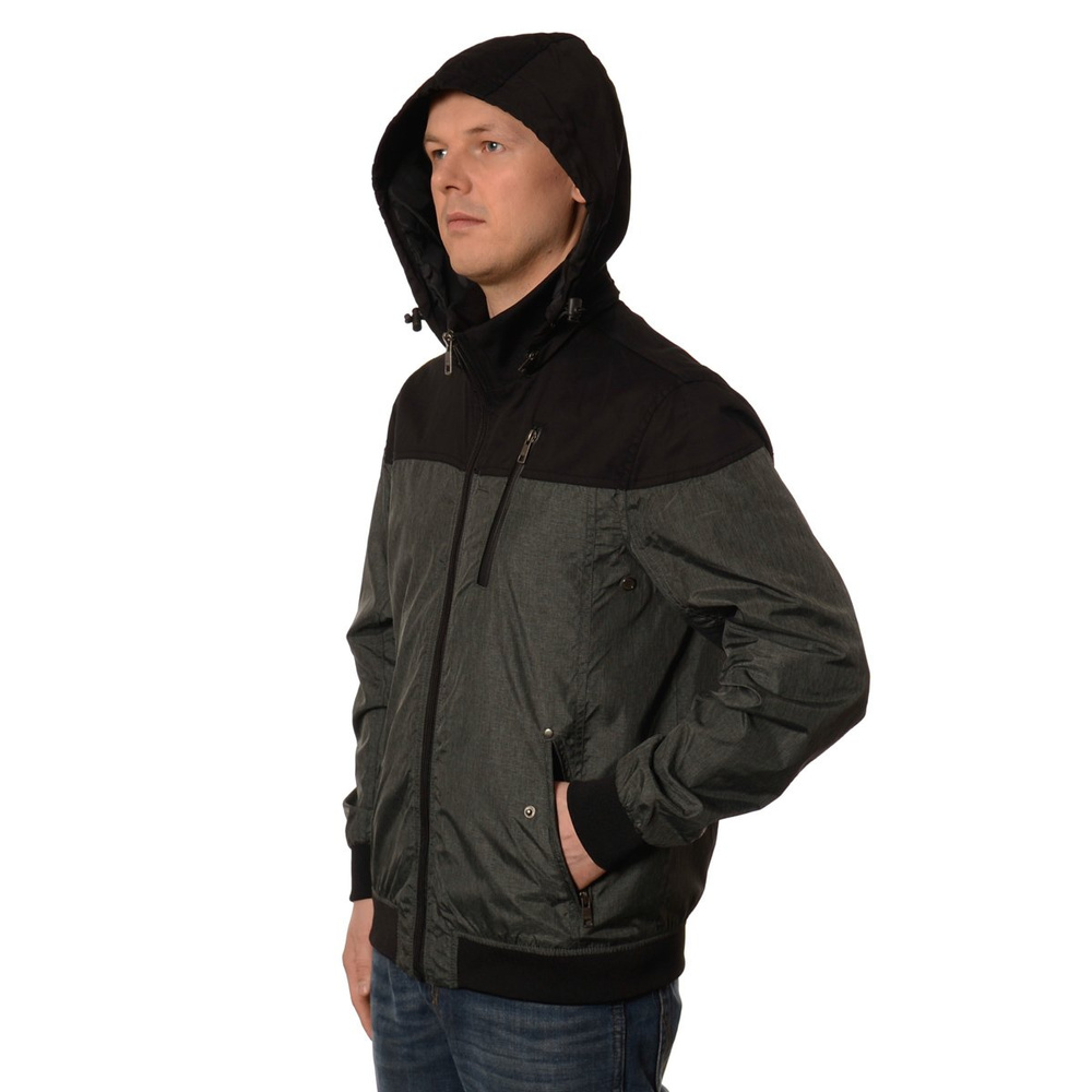 Męska Kurtka Wiosenna - Jesienna Wiatrówka Oscar Czarna