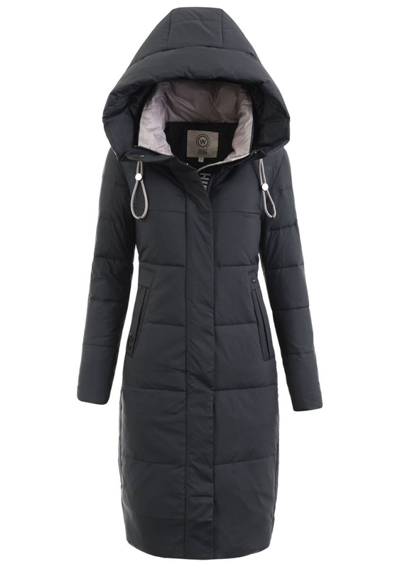 Damska Kurtka Ortalionowa Długa Margaret Czarna