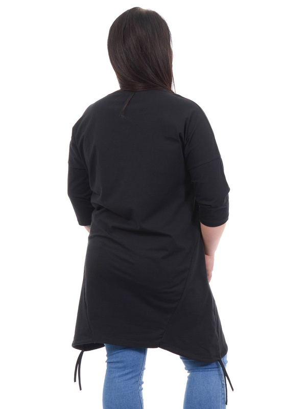 Damska Sukienka Tunika Czarna 