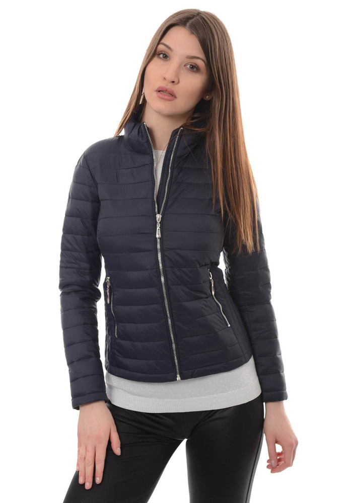 Damska Wiosenna Kurtka Granatowa