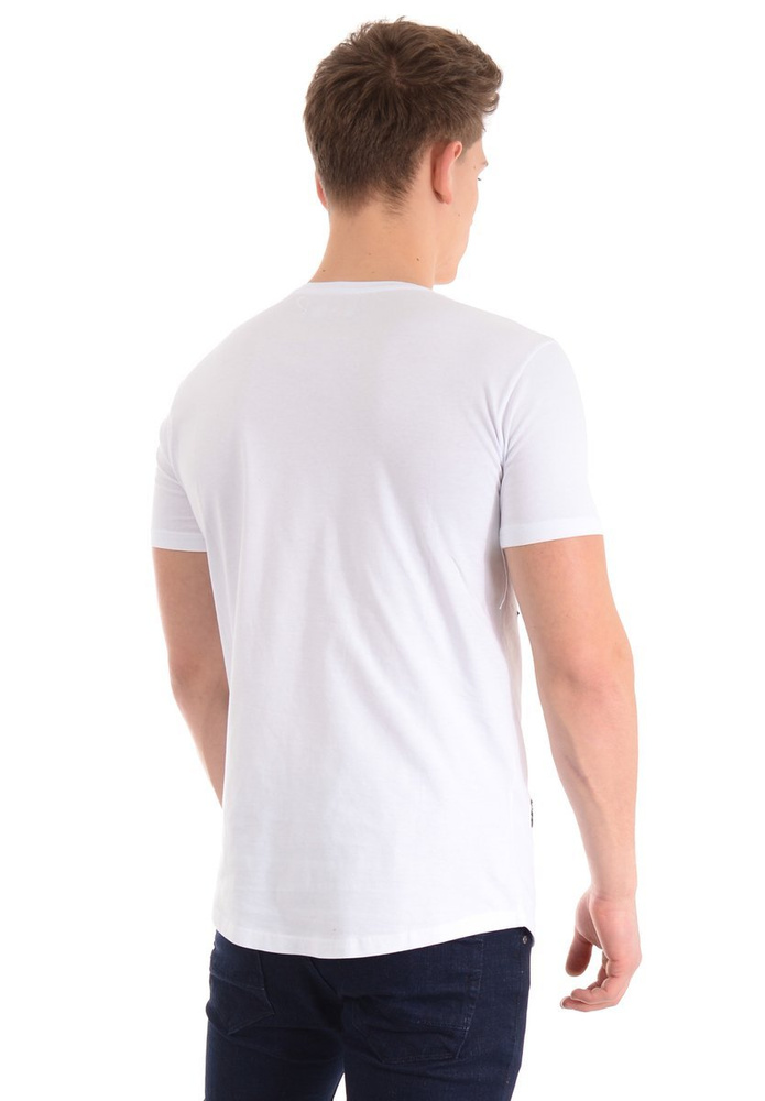 Męska Koszulka T-Shirt Nadruk Biały