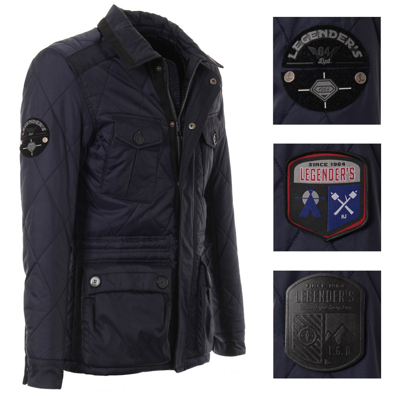 Legender's Support - Męska Kurtka Jesienno - Wiosenna Granat