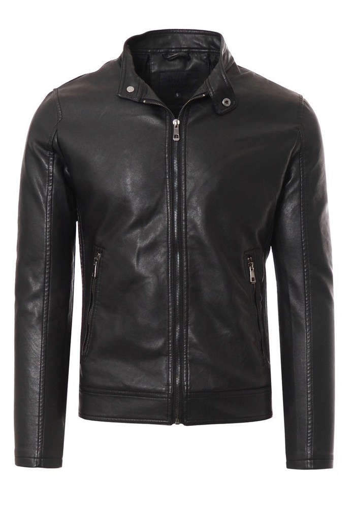 Męska Kurtka Skórzana Czarna