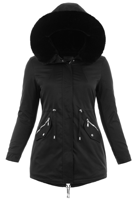 Kurtka Parka Zimowa Elżbieta Czarna