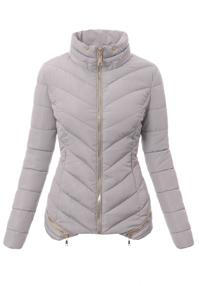 Damska Zimowa Kurtka Ortalionowa Martyna Szara