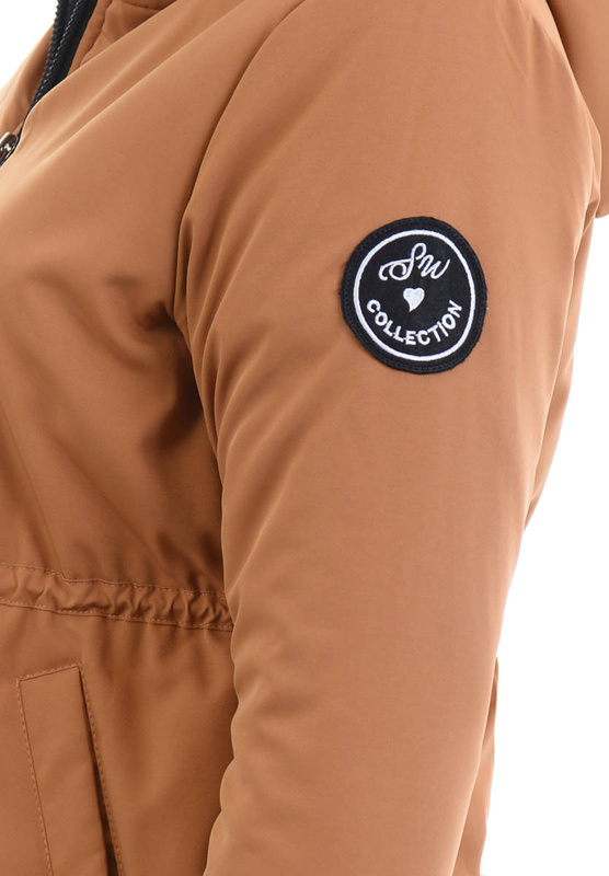 Damska Kurtka Ortalionowa Honorata Brązowa