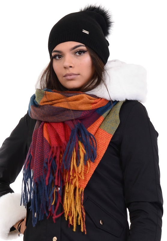 Parka Zimowa 2w1 Czarna Z Białym Futerkiem