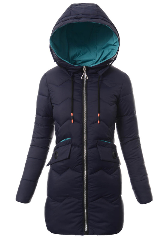 Damska Zimowa Kurtka Ortalionowa Michalina Granatowa