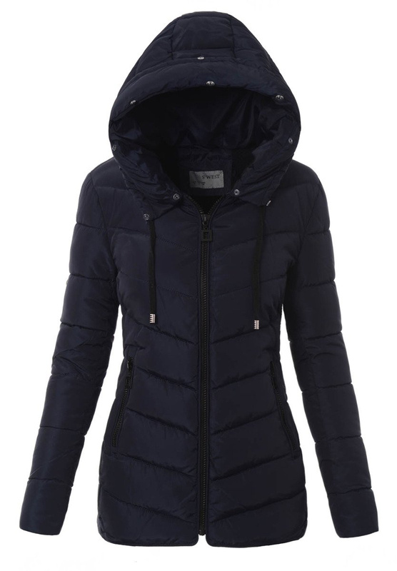 Damska Zimowa Kurtka Ortalionowa Modesta Granatowa