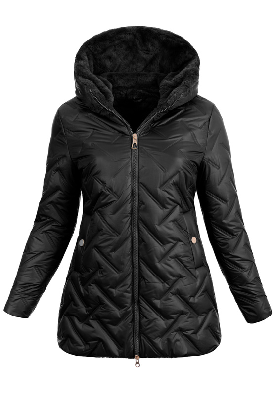 Damska Kurtka Zimowa Malina Czarna