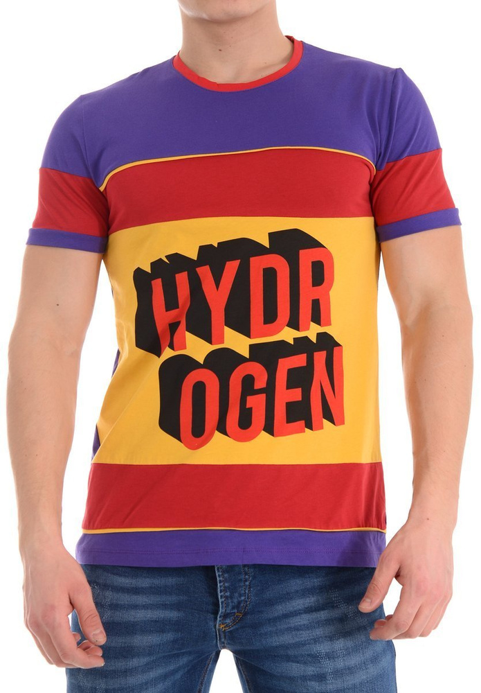 Męska Koszulka T-Shirt Nadruk Fioletowa