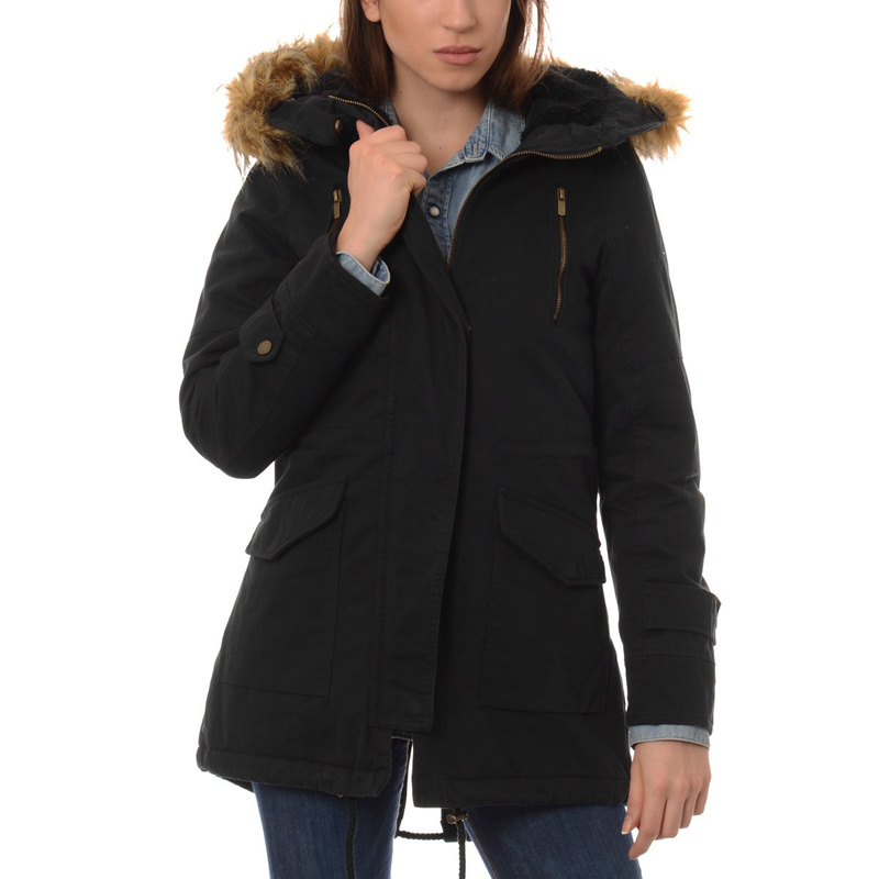 Damska Kurtka Parka Zimowa Czarna