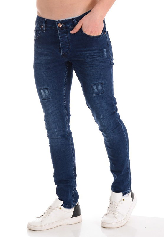 Męskie Spodnie Joggery Granatowe