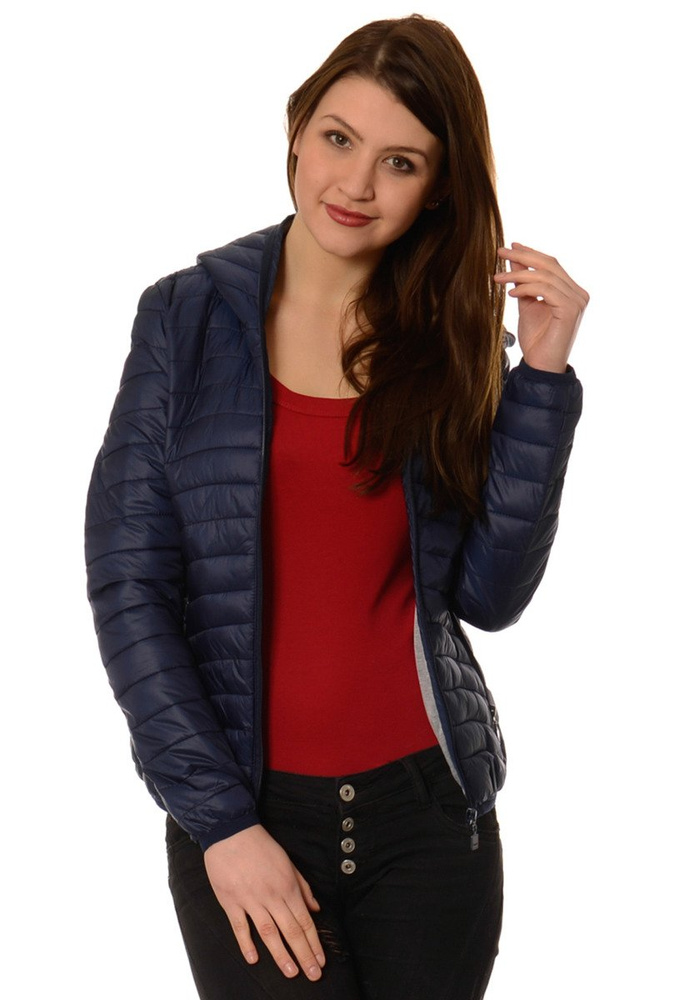 Damska Ortalionowa Jesienna Wiosenna Kurtka Granatowa