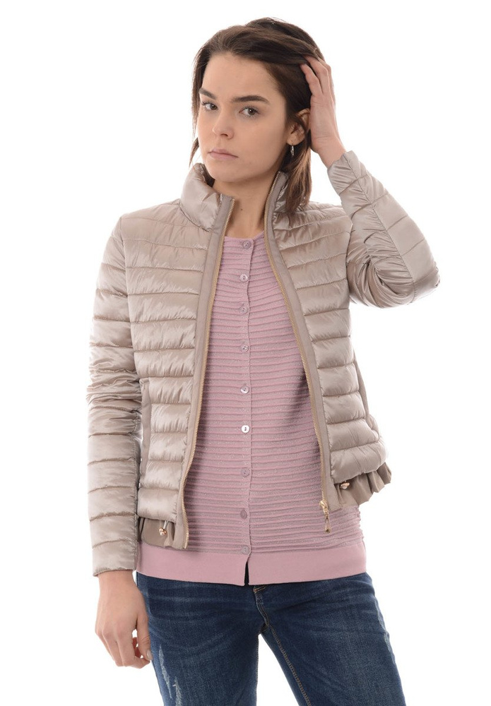 Damska Wiosenna Kurtka Beżowa