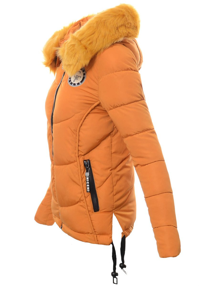Damska Zimowa Kurtka Ortalionowa Pomarańczowa