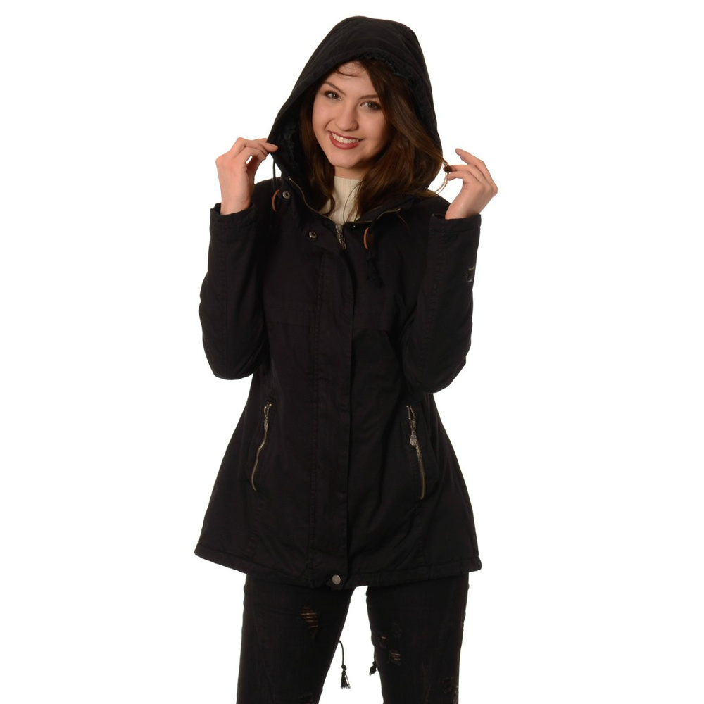 Kurtka Parka Wiosenna Czarna