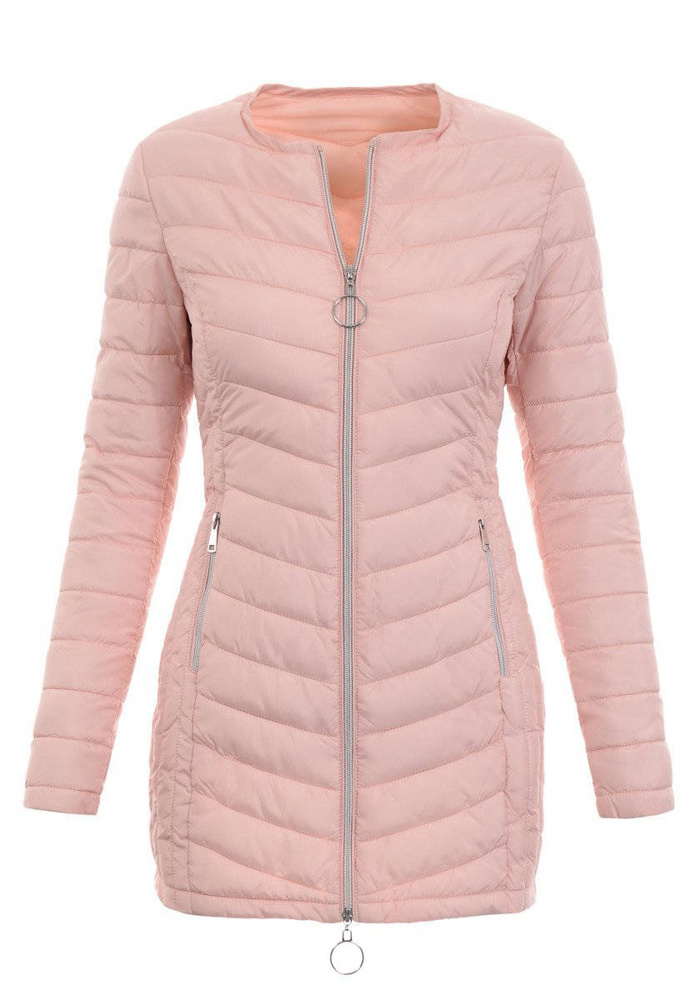 Damska Wiosenna Kurtka Bernadeta Pudrowo Różowa