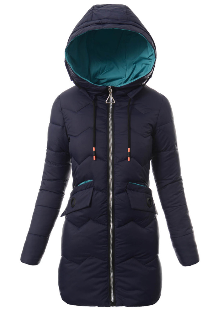 Damska Zimowa Kurtka Ortalionowa Michalina Granatowa