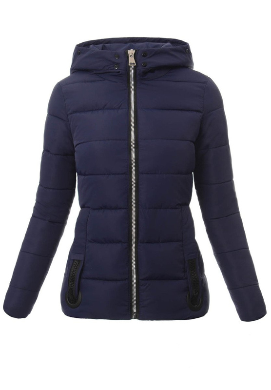 Damska Zimowa Kurtka Ortalionowa Granatowa