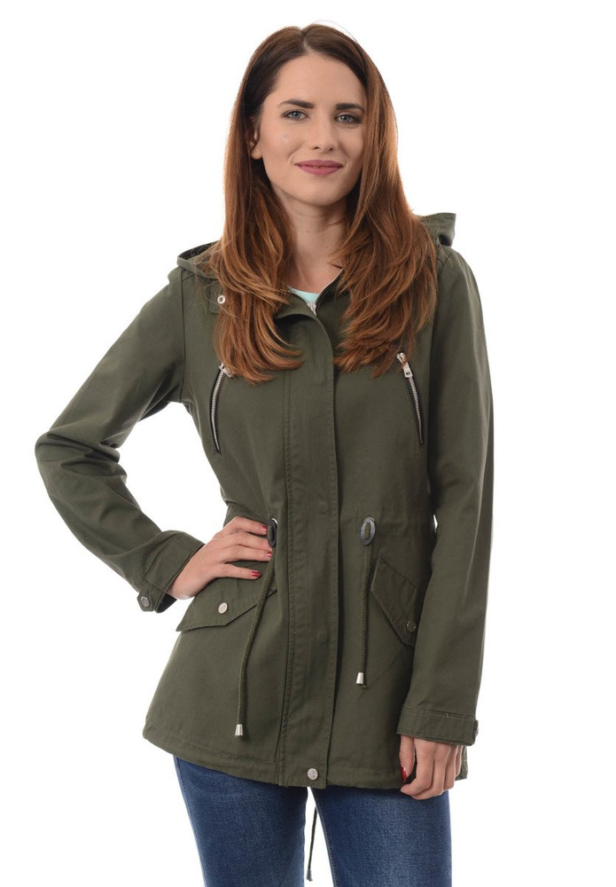Damska Kurtka Parka Wiosenna Małgorzata Zielona