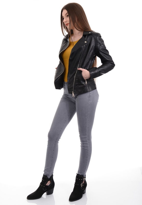 Damska Kurtka Ramoneska Czarna