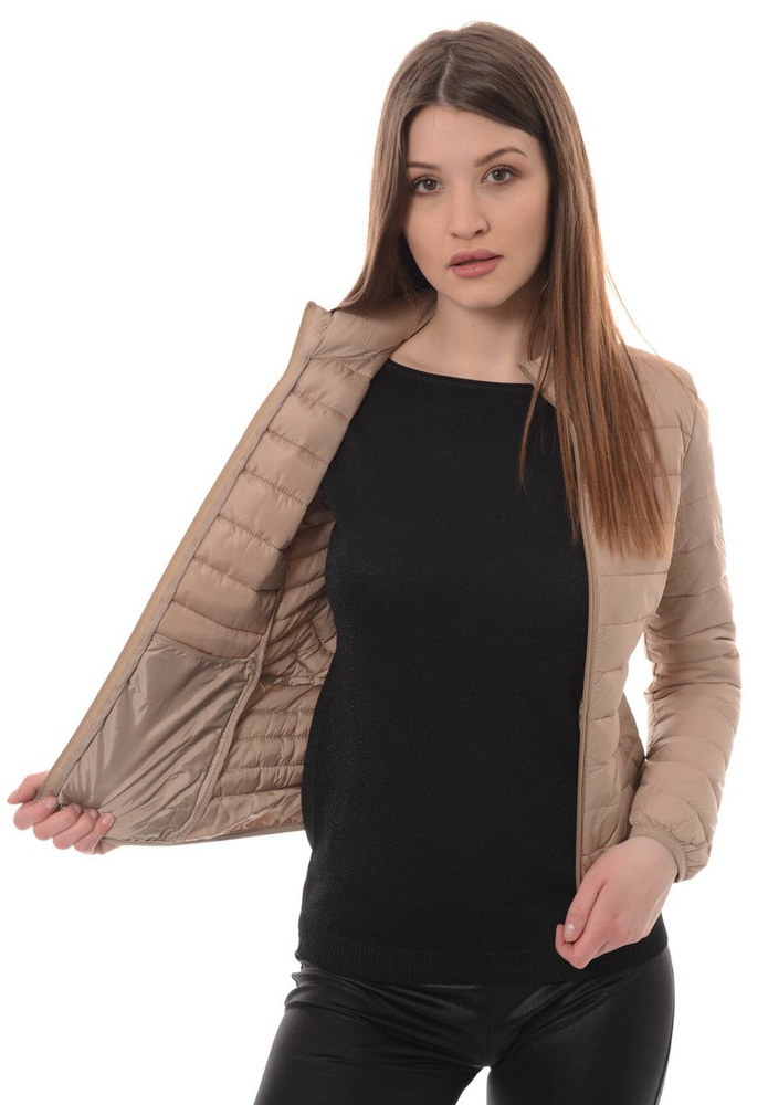 Damska Wiosenna Kurtka Beżowa