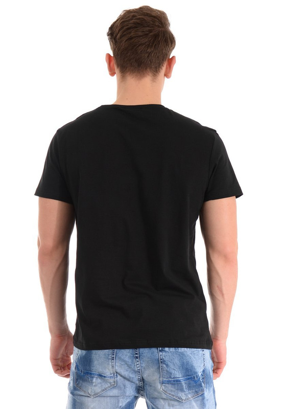 Męska Koszulka T-Shirt Nadruk Czarna