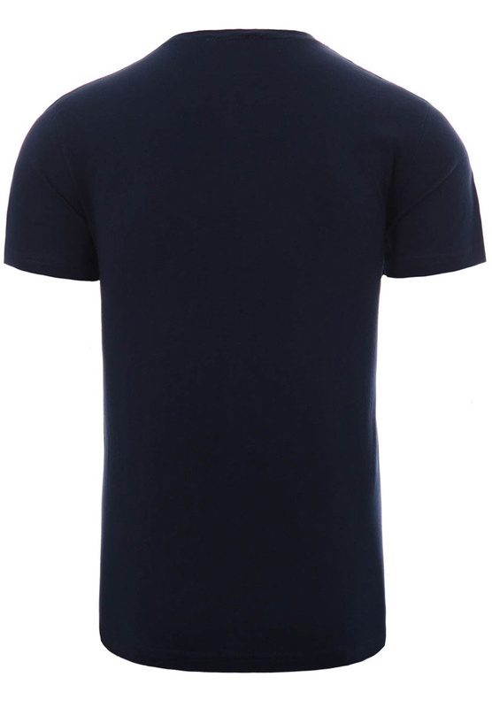 Męska Koszulka T-Shirt Nadruk Let's Live Granatowa