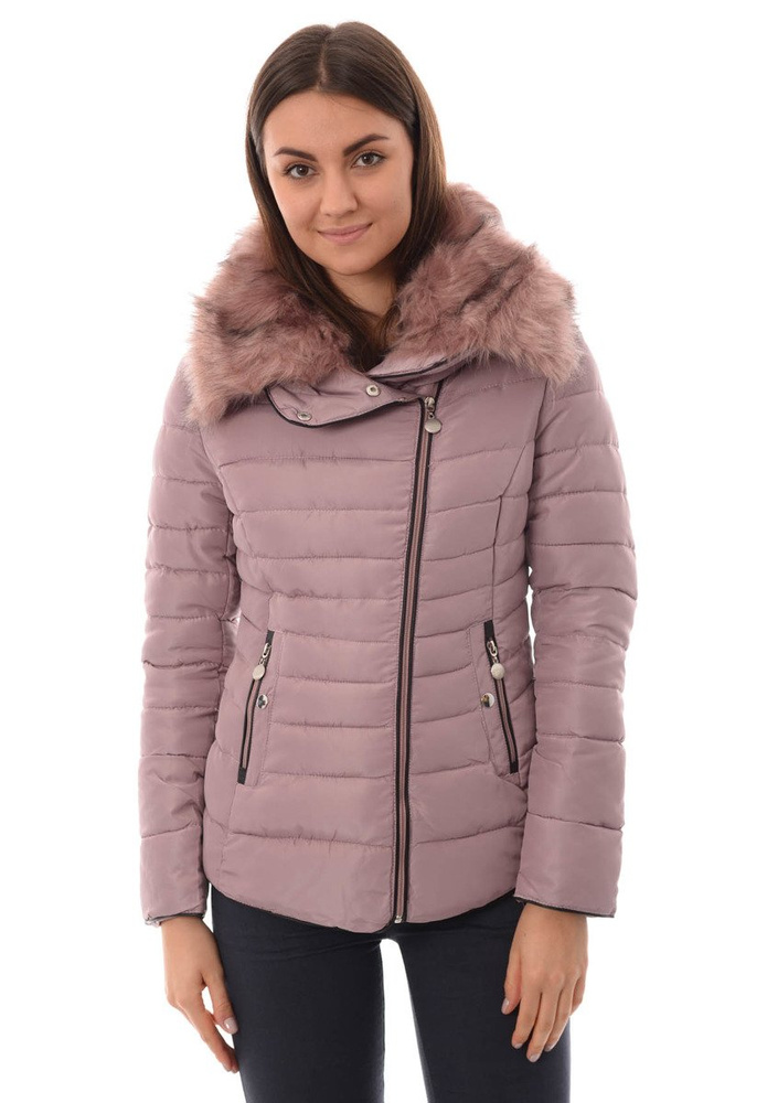 Damska Krótka Zimowa Kurtka Ortalionowa Różowa