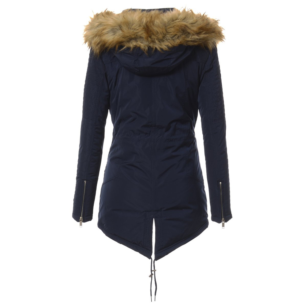 Parka Kurtka Zimowa Granatowa