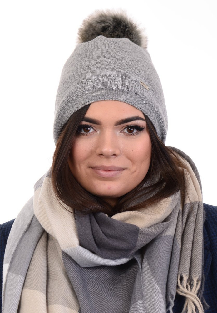 Damska Czapka Janso Szara