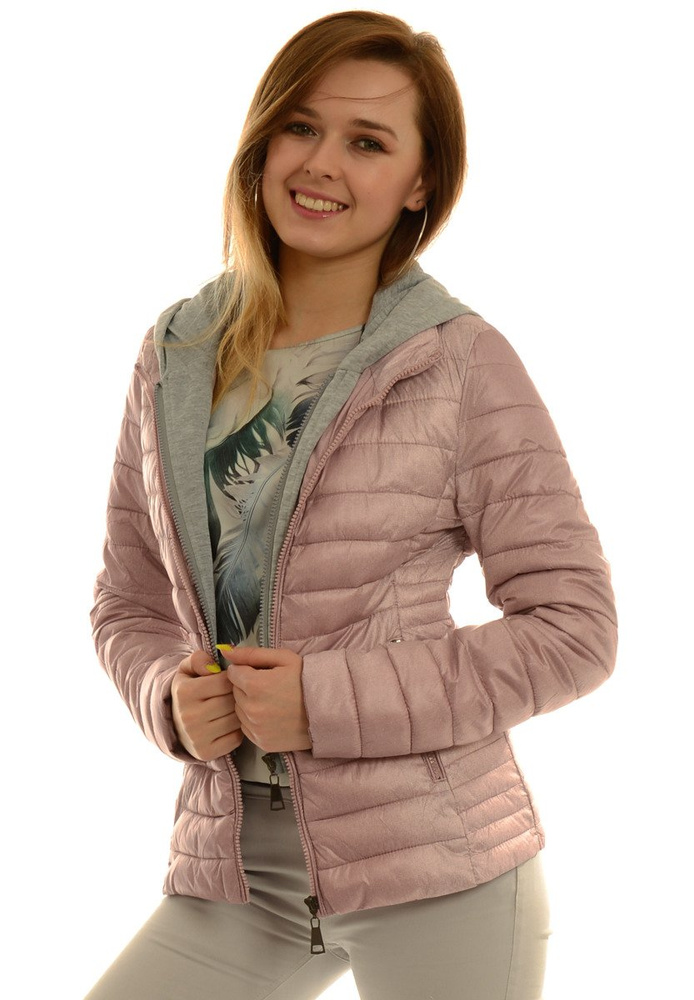 Damska Wiosenna Kurtka Ortalionowa Elma Różowa