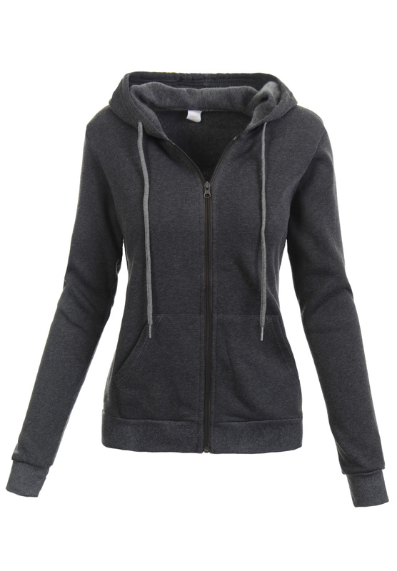 Damska Bluza Z Kapturem Rozsuwana Szara