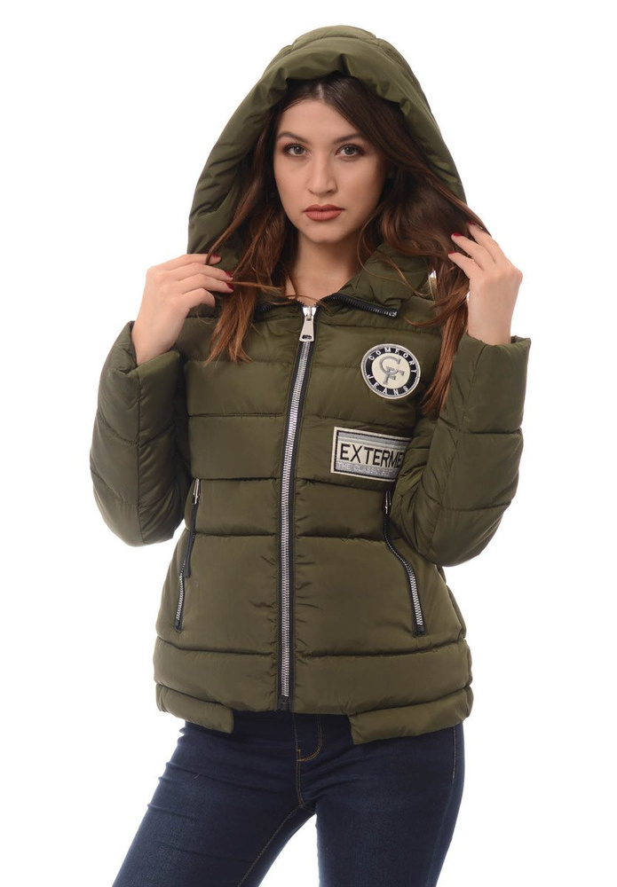 Damska Zimowa Kurtka Ortalionowa Lea Zielona
