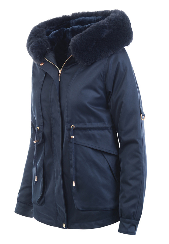 Damska Kurtka Parka Renata Granatowa