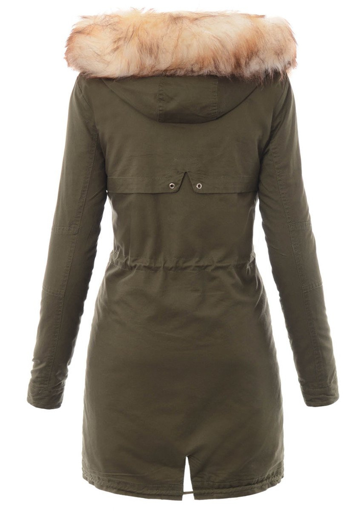 Damska Kurtka Parka Zimowa 2w1 Melka Zielona