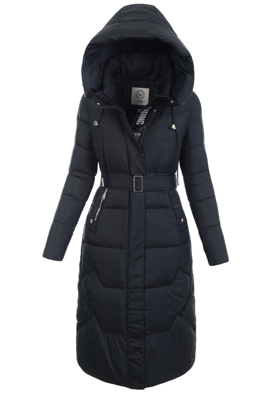 Damska Kurtka Ortalionowa Długa Luiza Czarna