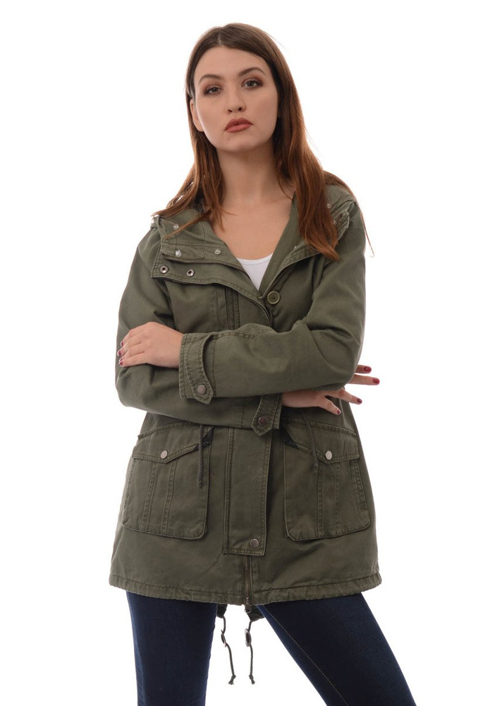 Damska Parka Kurtka Wiosenno Zimowa 2w1 Benita Zielona