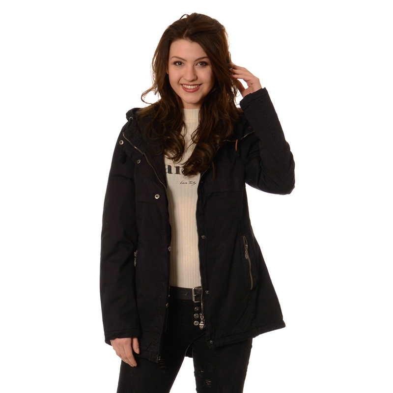 Kurtka Parka Wiosenna Czarna