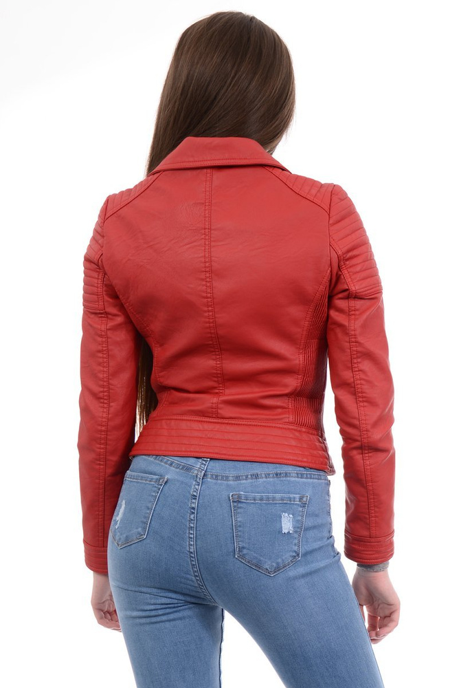 Damska Kurtka Ramoneska Amanda Czerwona