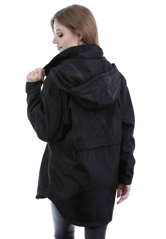 Damska Kurtka Parka Wiosenna Ksenia Czarna