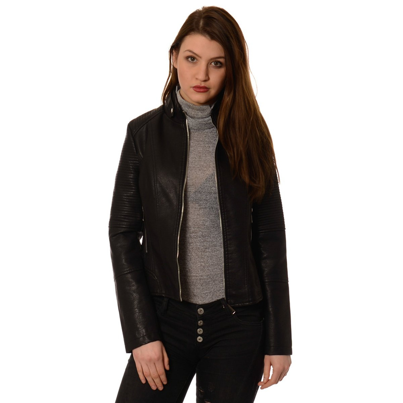 Piękna Damska Kurtka Ramoneska Jovita Czarna