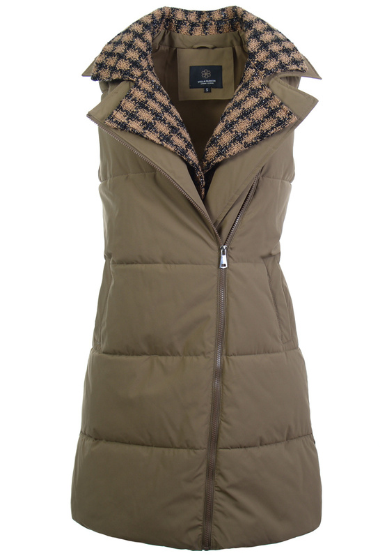 Damska Kamizelka Bezrękawnik Albina Brązowa