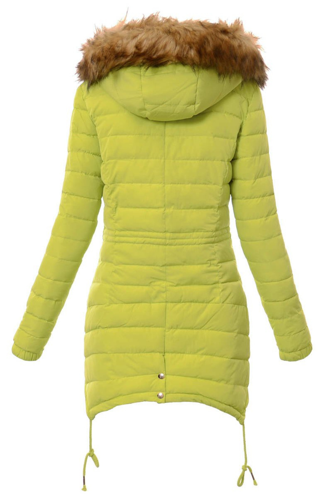 Damska Zimowa Kurtka Ortalionowa Kristin Limonkowa