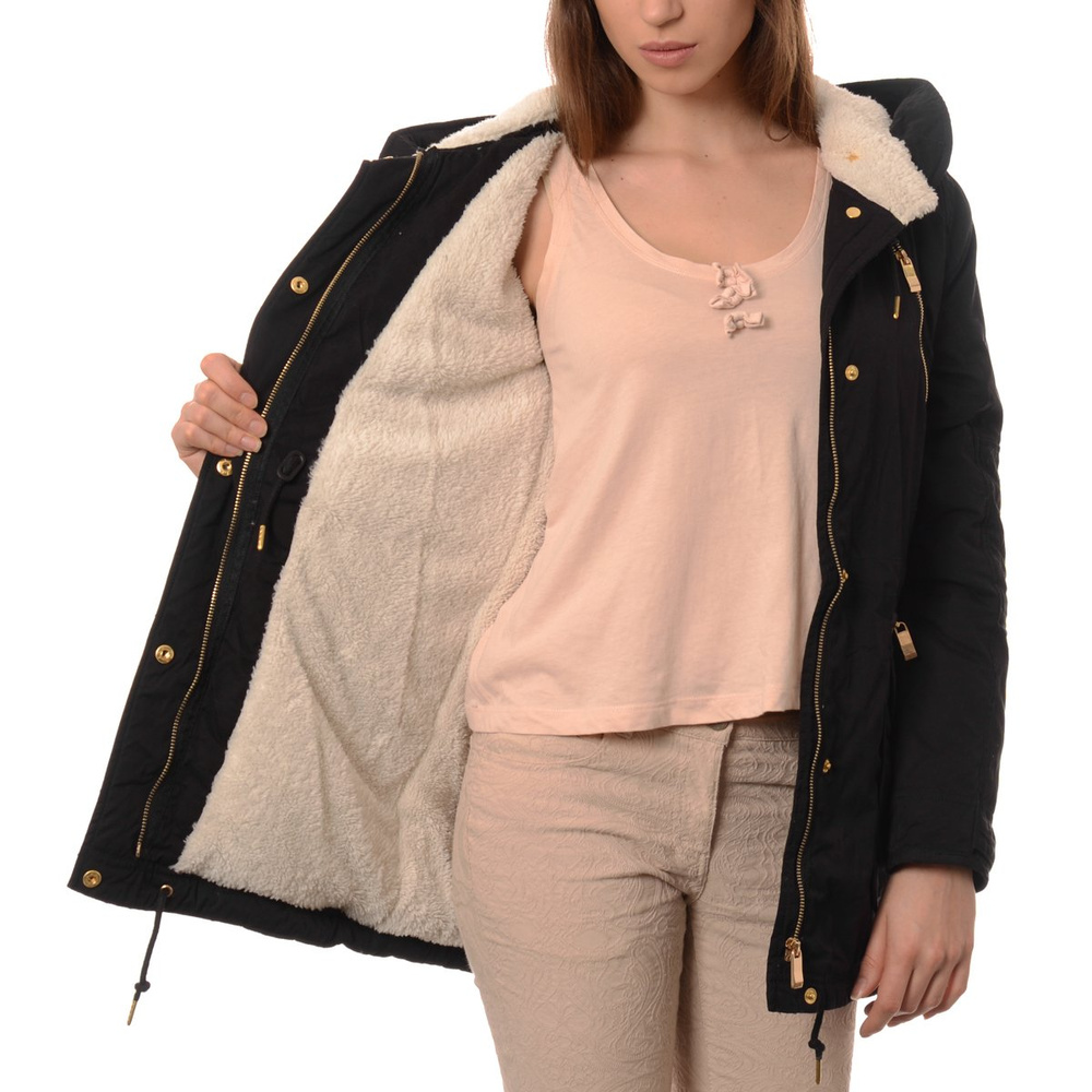 Damska Kurtka Parka Zimowa Czarna (595)